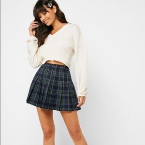 white cropped sweater